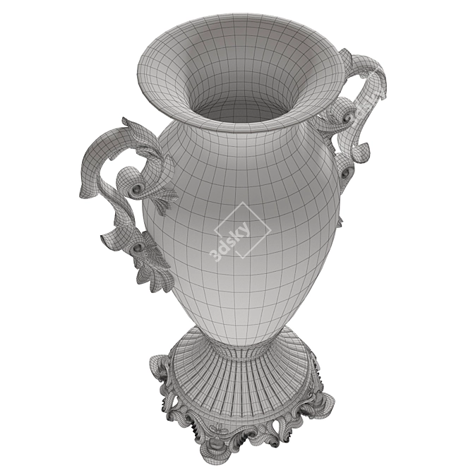 Elegant Goblet Vase: Sculpted Silhouette 3D model image 5