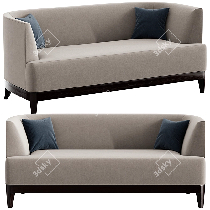 Luxdeco Billy Velvet Sofa 3D model image 1