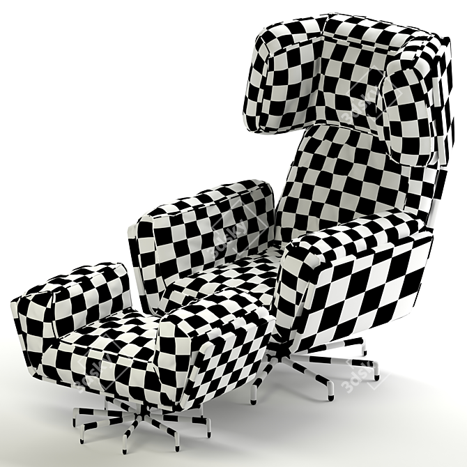 Elevate Your Comfort with HOMEDIT Wing-Lounge Chair 3D model image 4