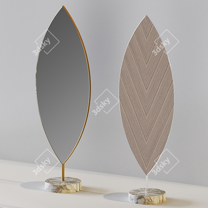 Nature-inspired Aglaia Floor Mirror 3D model image 1