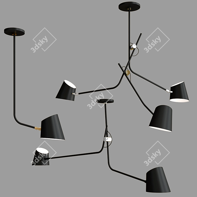 Elegant HARTAU Pendant Lights 3D model image 2