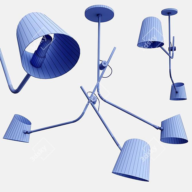 Elegant HARTAU Pendant Lights 3D model image 3