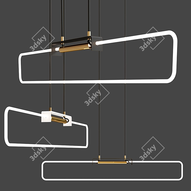 Sleek Pendant Light - Ra Collection 3D model image 2