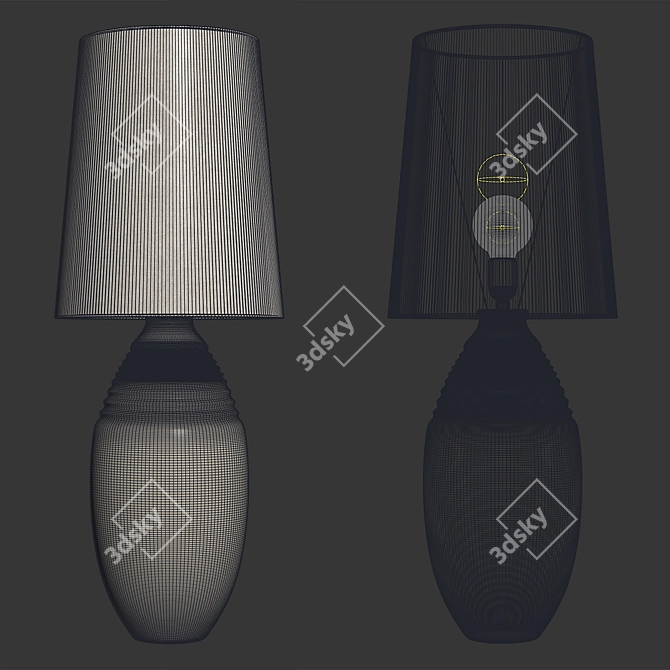 Terracotta Glow Table Lamp: Zara Home 3D model image 3