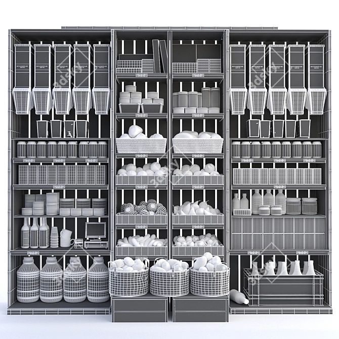 High-Quality Grocery Store Equipment 3D model image 2