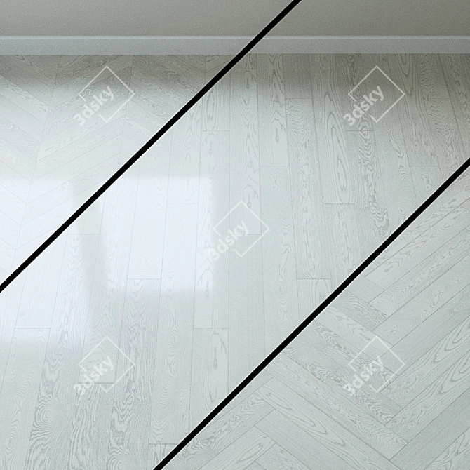 Electric Light Oak Parquet Board 3D model image 1