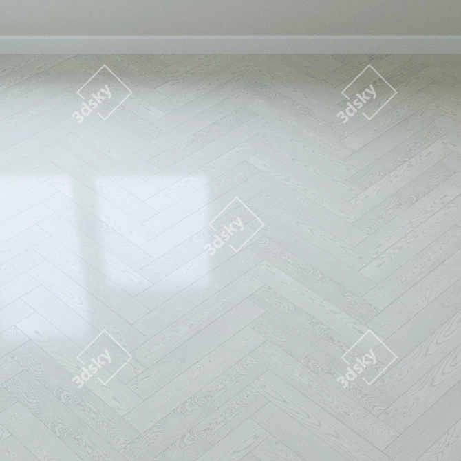 Electric Light Oak Parquet Board 3D model image 4