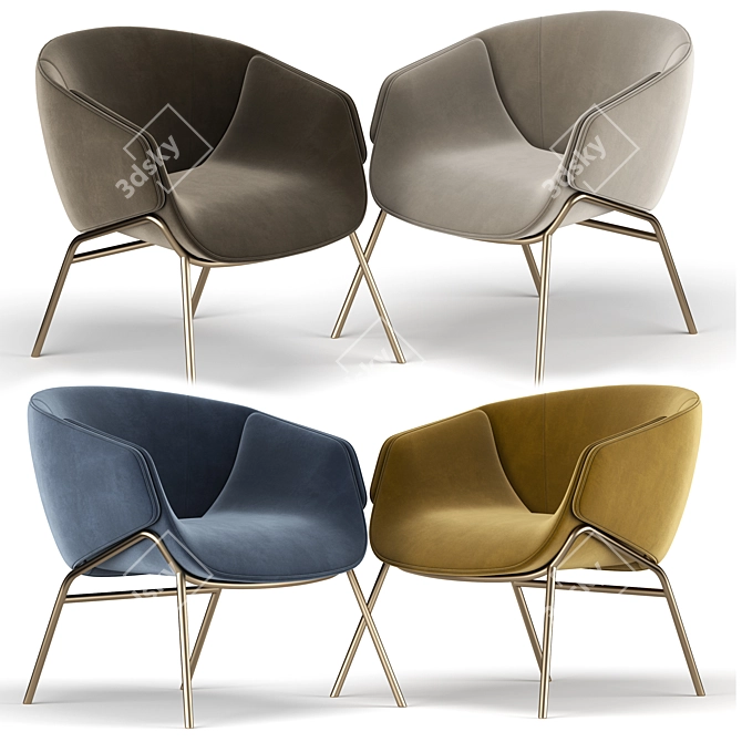 Sophisticated Seating Solution: Anita Armchair 3D model image 2