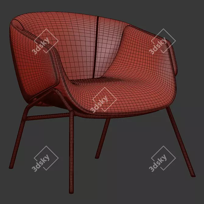 Sophisticated Seating Solution: Anita Armchair 3D model image 5