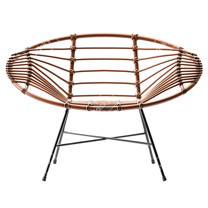 Modern Citron Lounge Chair 3D model image 2