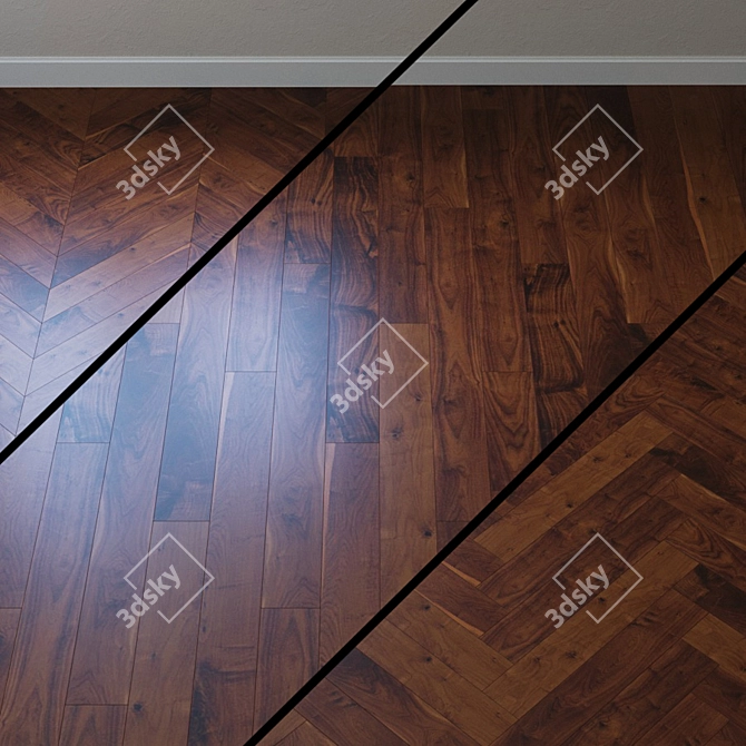 Walnut Story Spirit Parquet Board 3D model image 1