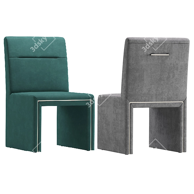 Elegant Marlow Velvet Dining Chair 3D model image 1