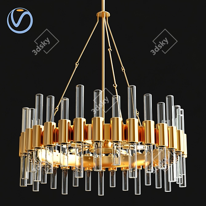 Arteriors Haskell Small Pendant Light 3D model image 1