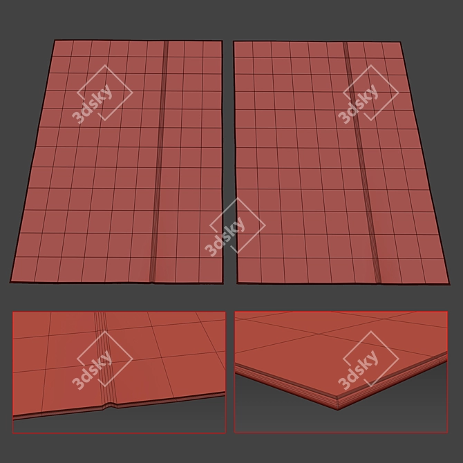 Decorative Polys Rug - Unique Design 3D model image 3