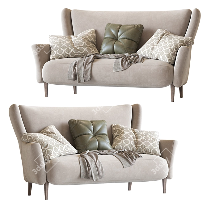 Modern Clara Sofa: Stylish Comfort for Any Room 3D model image 1