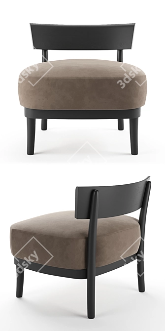 Casamania & Horm CHERISH Lounge Armchair - Small and Stylish 3D model image 2