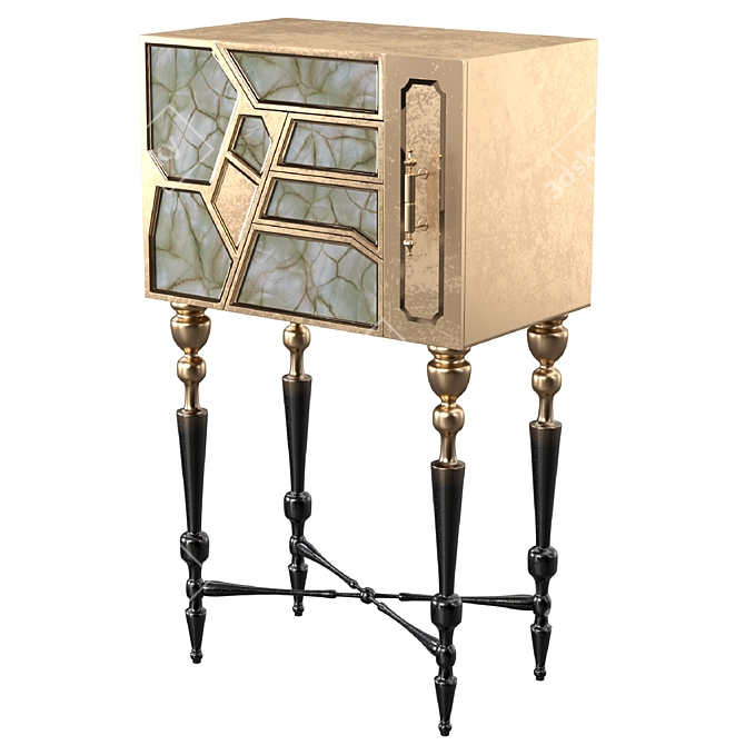 Daring Bijoux Bar Cabinet 3D model image 1