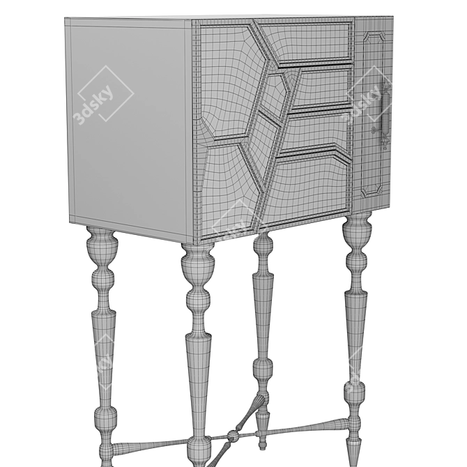 Daring Bijoux Bar Cabinet 3D model image 5