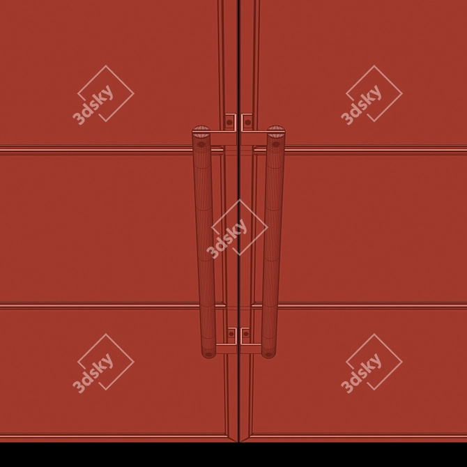 Industrial Loft Glass Partition 3D model image 5