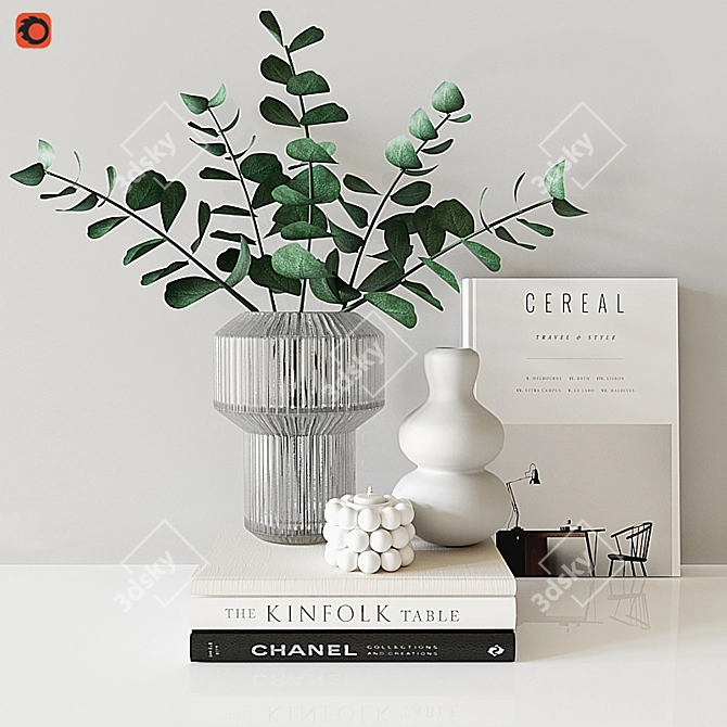 Elegant Home Decor Set 3D model image 4