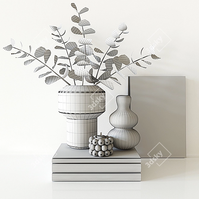 Elegant Home Decor Set 3D model image 5