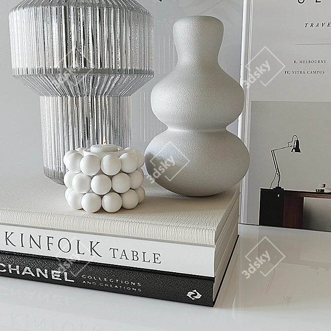 Elegant Home Decor Set 3D model image 9