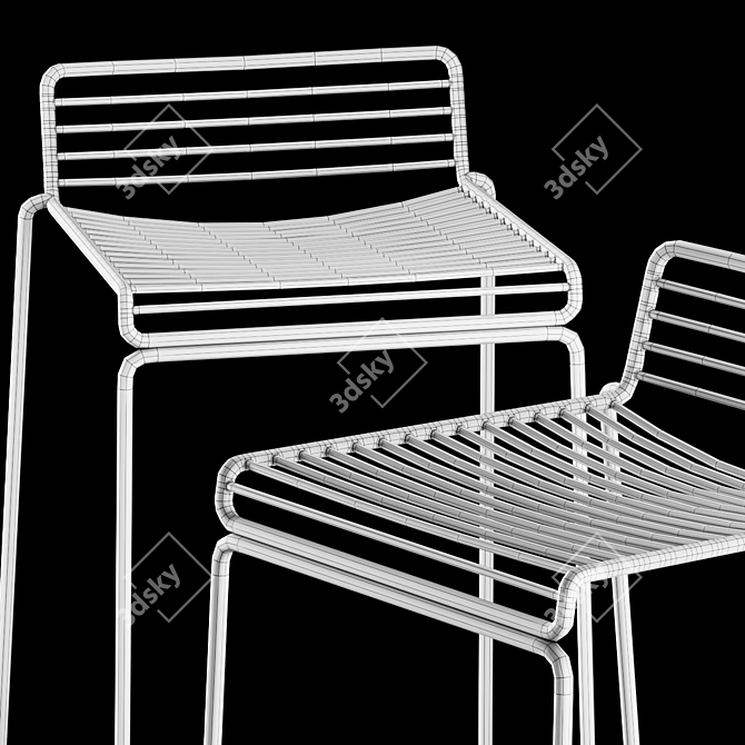 HAY HEE Bar Stool - Sleek and Stylish Seating Solution 3D model image 5