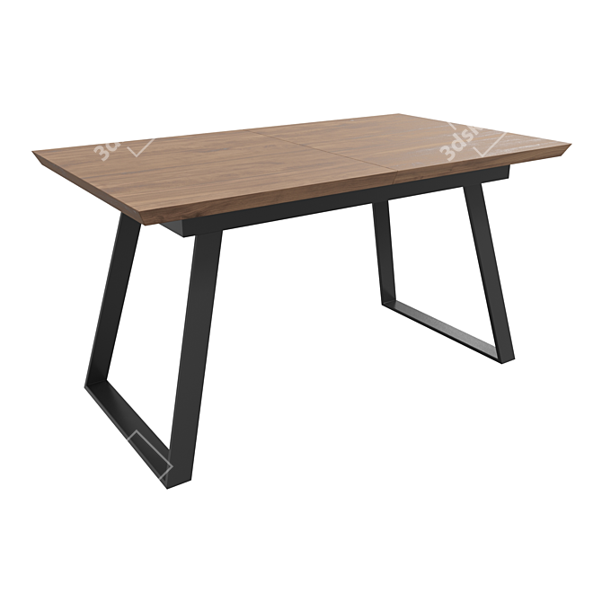 Modern Folding Table Maryland 120-160 3D model image 5