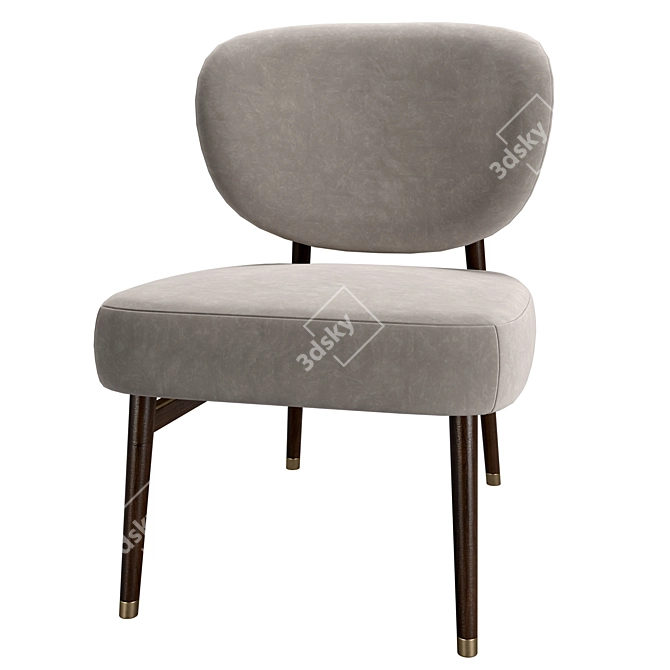 Luxury Velvet Hydra Chair 3D model image 3