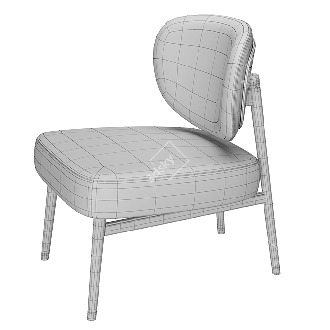Luxury Velvet Hydra Chair 3D model image 5