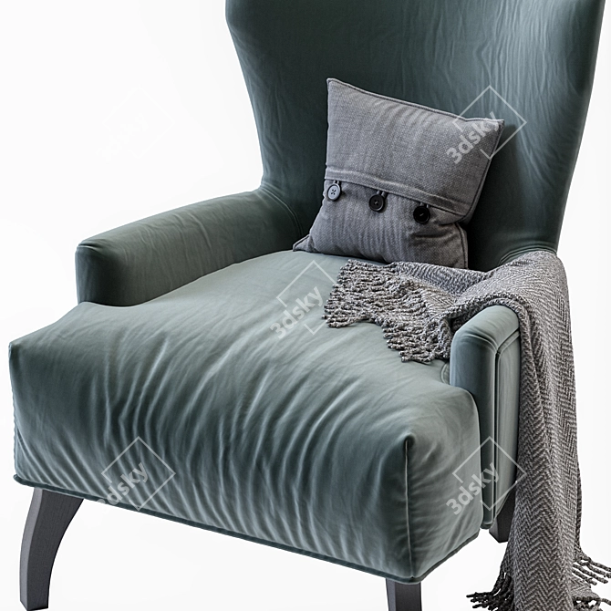 Kano Velvet Armchair: Luxurious and Stylish 3D model image 3