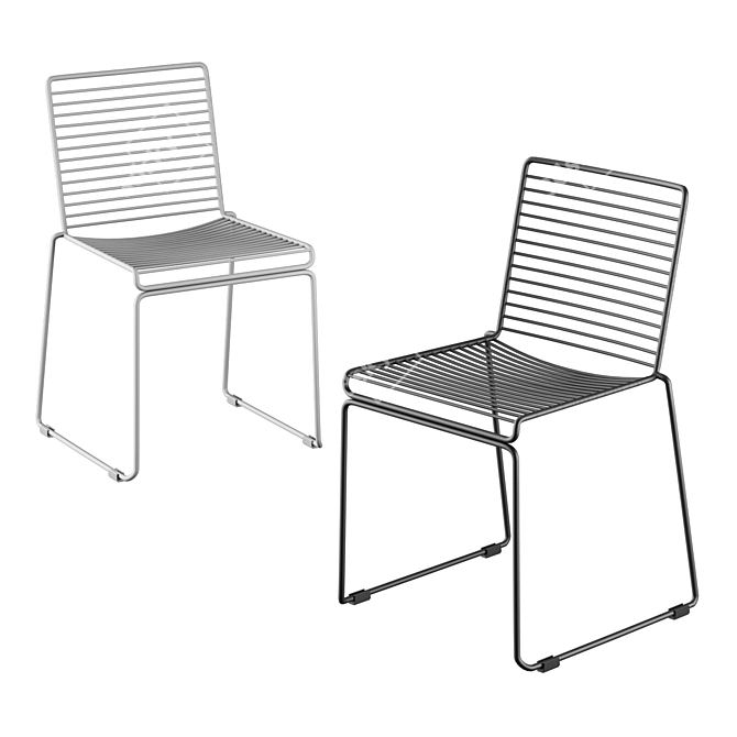 HAY HEE Modern Dining Chair 3D model image 2