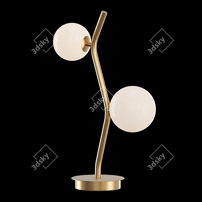 Title: Minimalist Glass Sphere Desk Lamp 3D model image 2