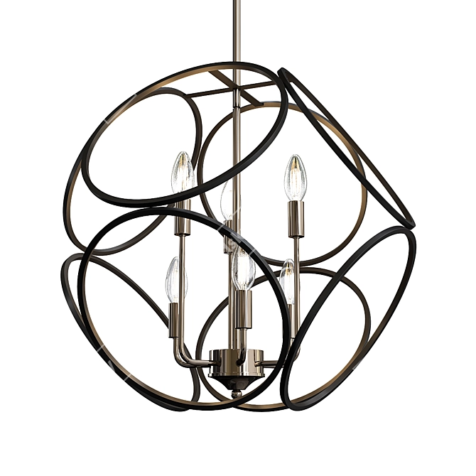 Sorrento Crystal Chandelier 3D model image 1