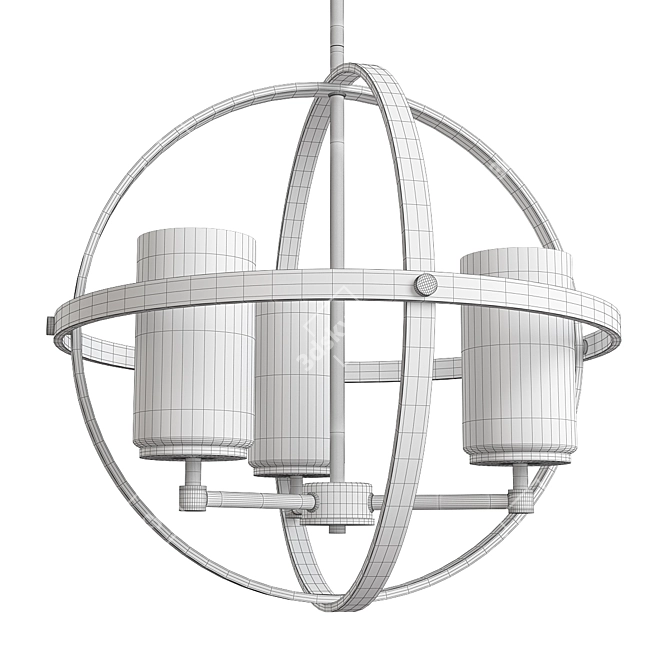 Elegant Alturas Chandelier 3D model image 2