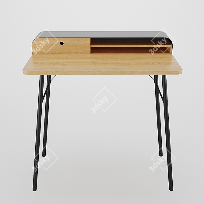 Scandinavian Style Desk with Built-In Drawer: LA REDOUTE JIMI 3D model image 1