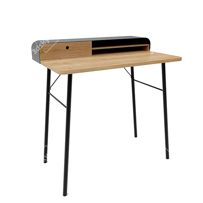 Scandinavian Style Desk with Built-In Drawer: LA REDOUTE JIMI 3D model image 6