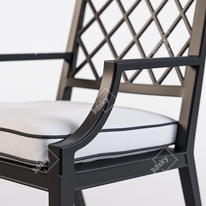 Elegant Outdoor Paladium Chair - Stylish Comfort for Your Space 3D model image 2