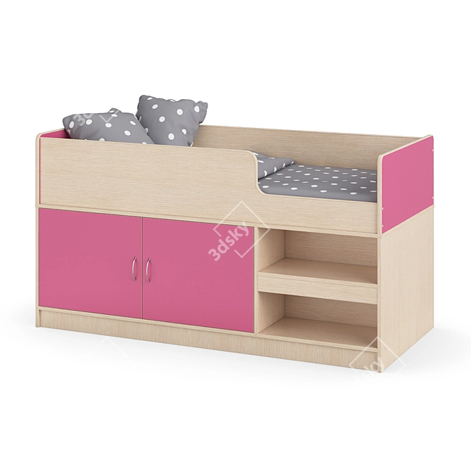 Stylish Legenda K39 Kids Bed 3D model image 2