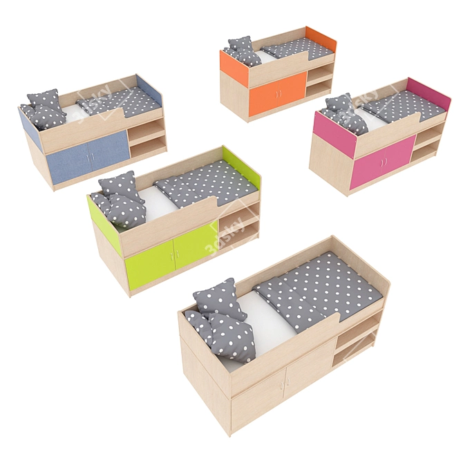 Stylish Legenda K39 Kids Bed 3D model image 3