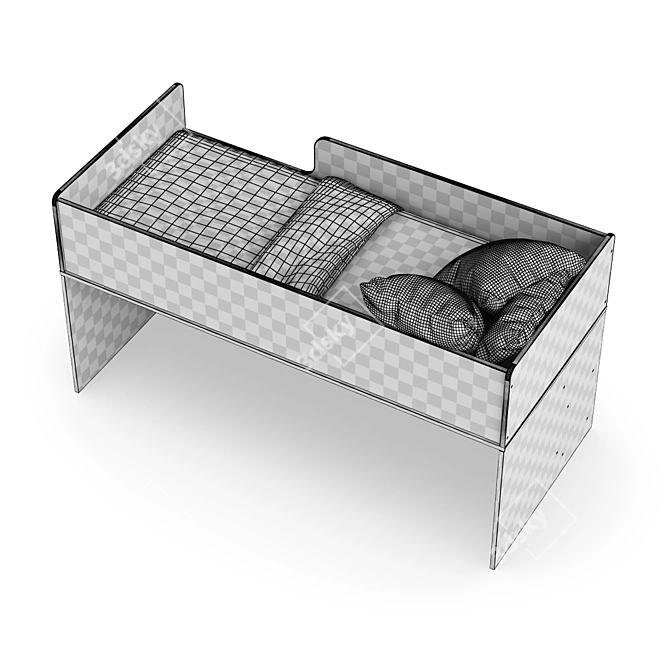 Stylish Legenda K39 Kids Bed 3D model image 5
