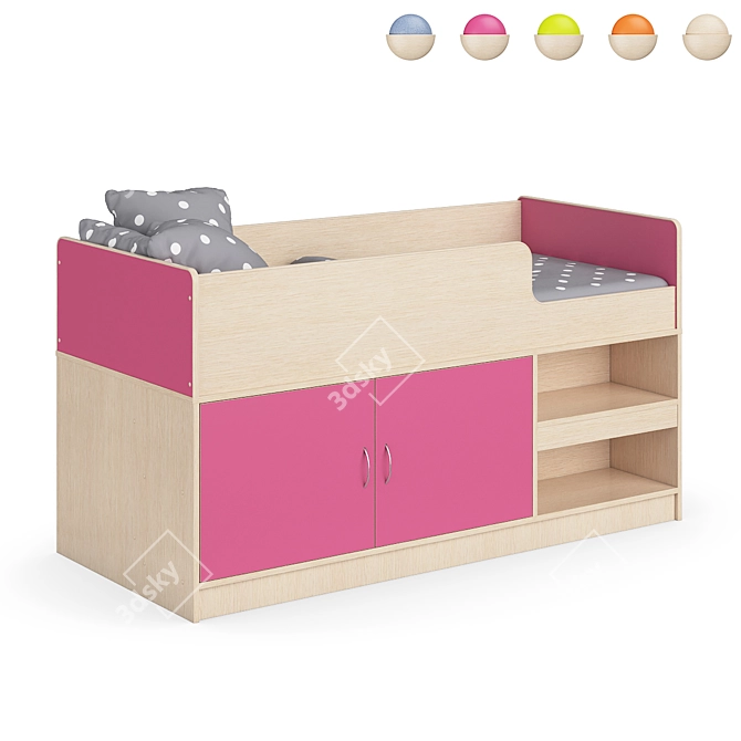 Stylish Legenda K39 Kids Bed 3D model image 6