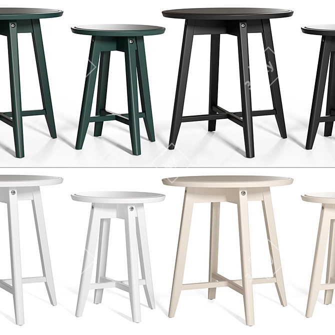 Modern Set of Kragsta Tables - Sleek and Stylish 3D model image 2