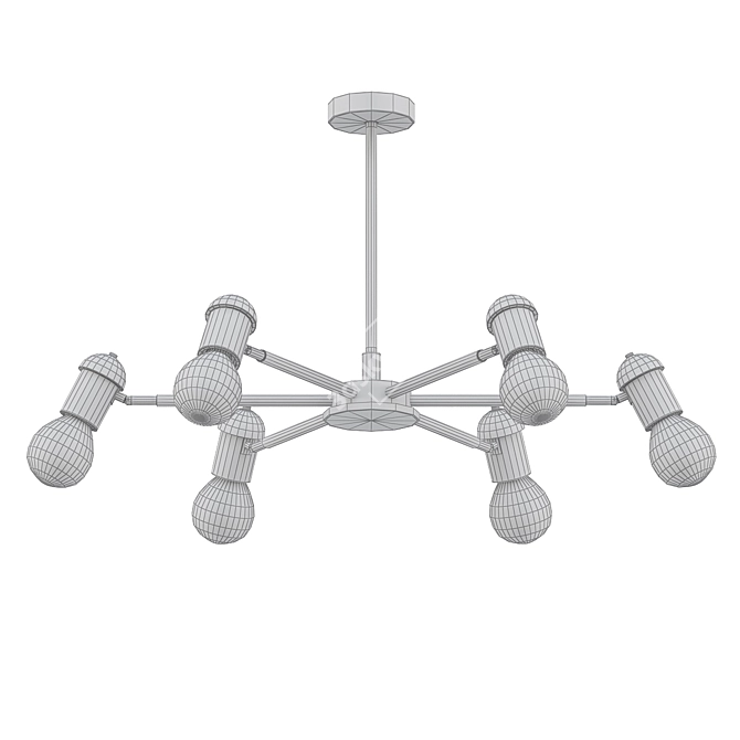 Minimalist Scandinavian Style Chandelier 3D model image 2