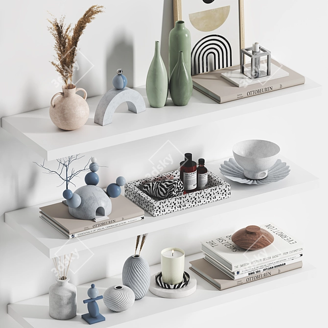 Elegant Decorative Set with 3D Max & OBJ Formats 3D model image 2