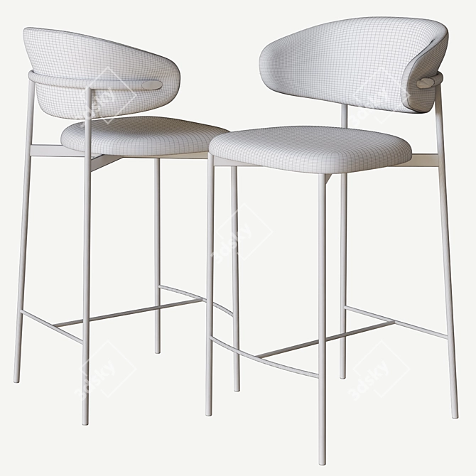 Sleek Oleandro Stool: Calligaris 3D model image 4