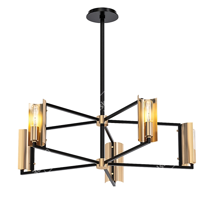 Troy Emerson Chandelier: Sophisticated Elegance 3D model image 1
