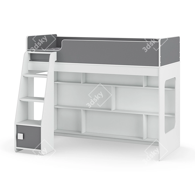 Modular Children's Bed Set - Legenda K42C + LP42B 3D model image 2