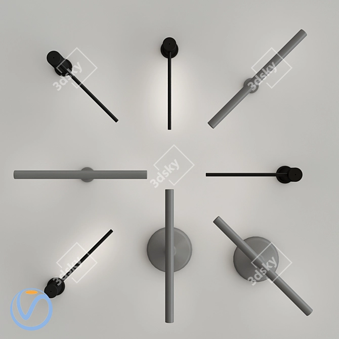Sleek Wall Lights: Colibri and Mosca 3D model image 2