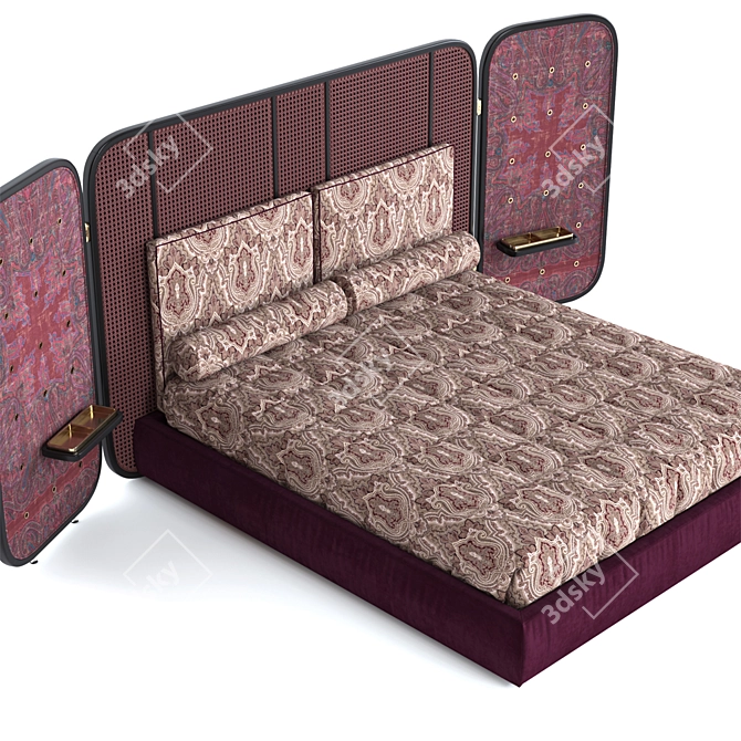 Luxury Timgad Bed: Elegant and Spacious 3D model image 3